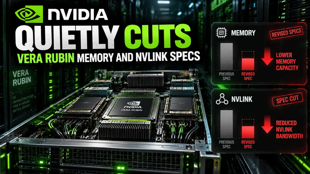 NVIDIA Vera Rubin Specs Cut